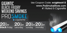 Save on the #1 Electronic Cigarette from Black Friday to Cyber Monday